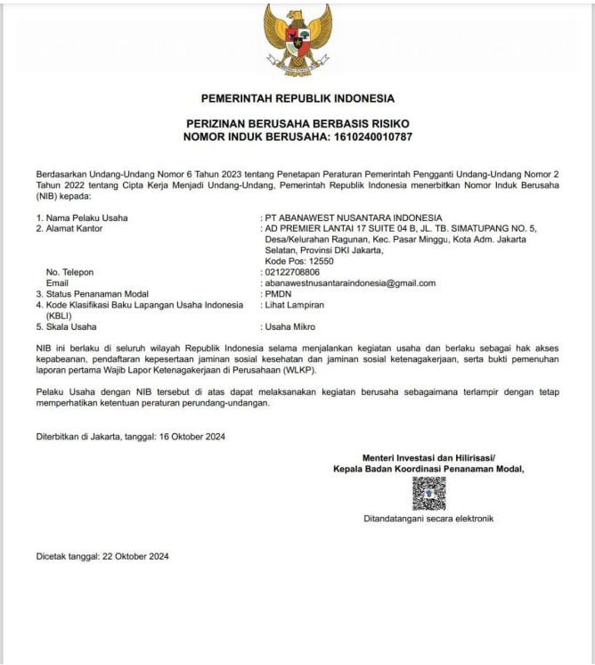 Company Certificate
